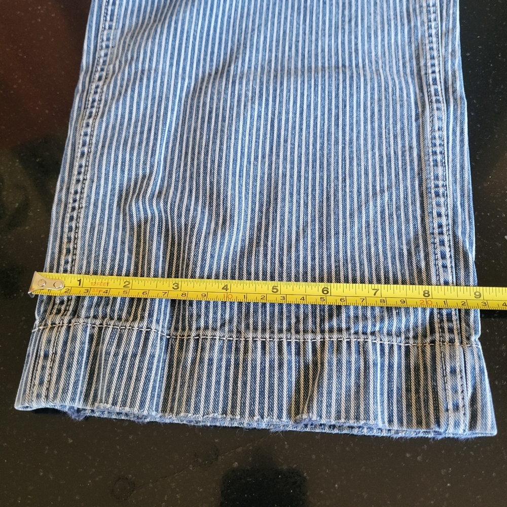 Blue Striped Denim Pants 36x34 - Picture 10 of 13